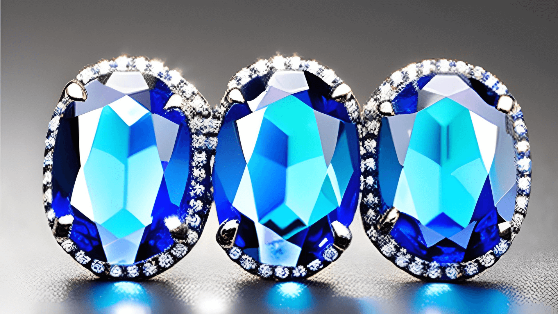 Hellblaue Edelsteine