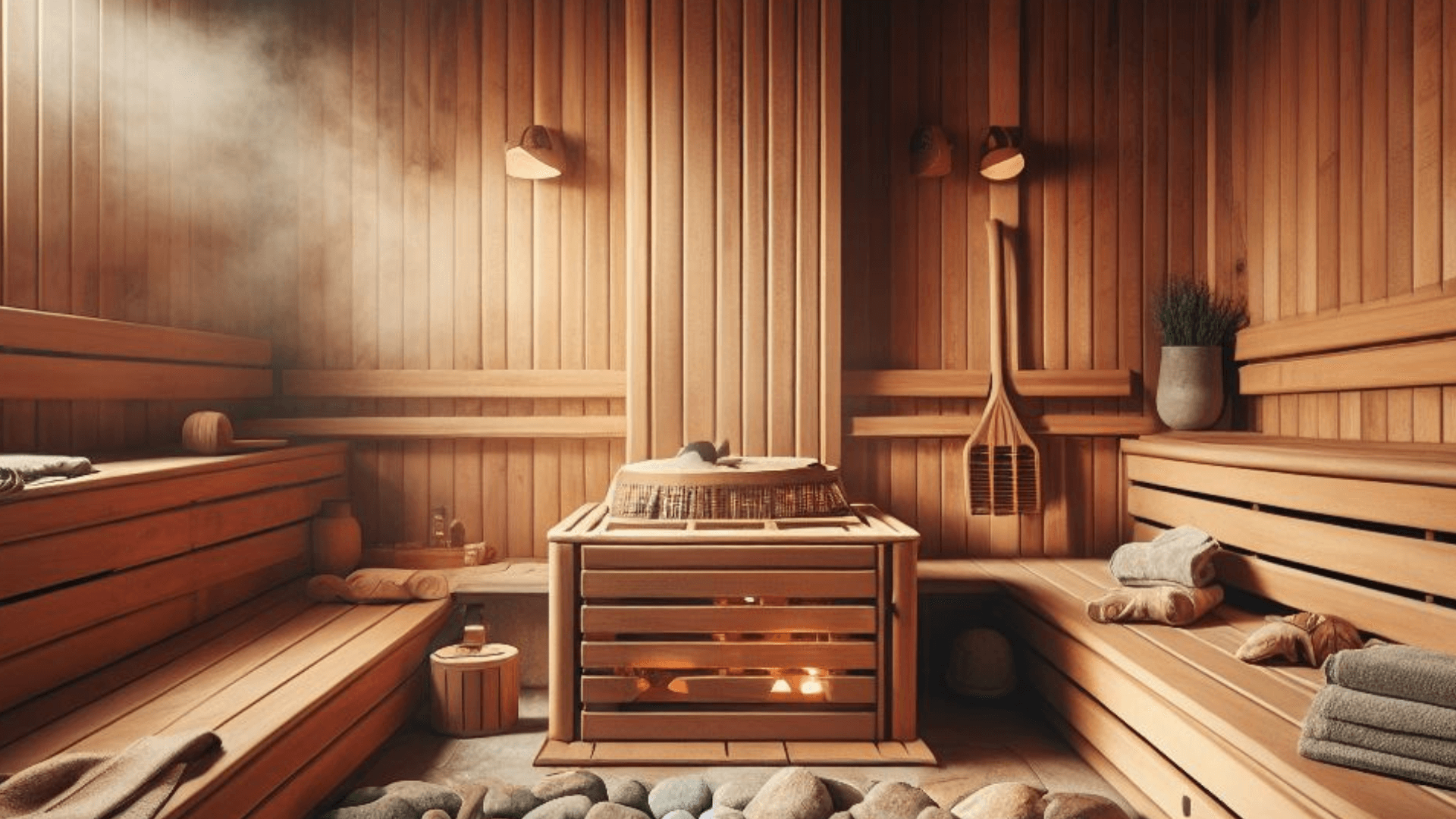 Schmuck in der Sauna