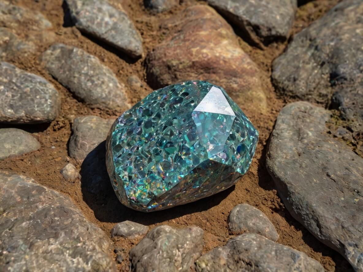 Glitzernden Stein gefunden