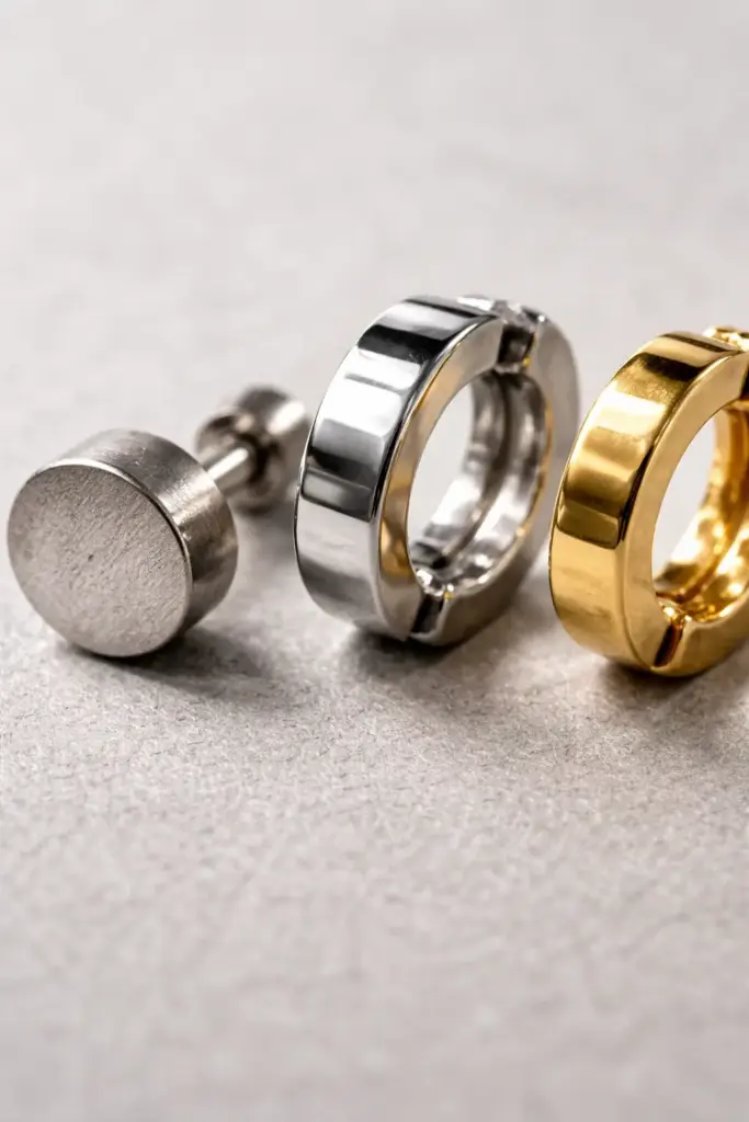 Männer Ohrringe beidseitig Bedeutung Material