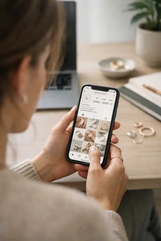 Schmuck über Instagram verkaufen Profil