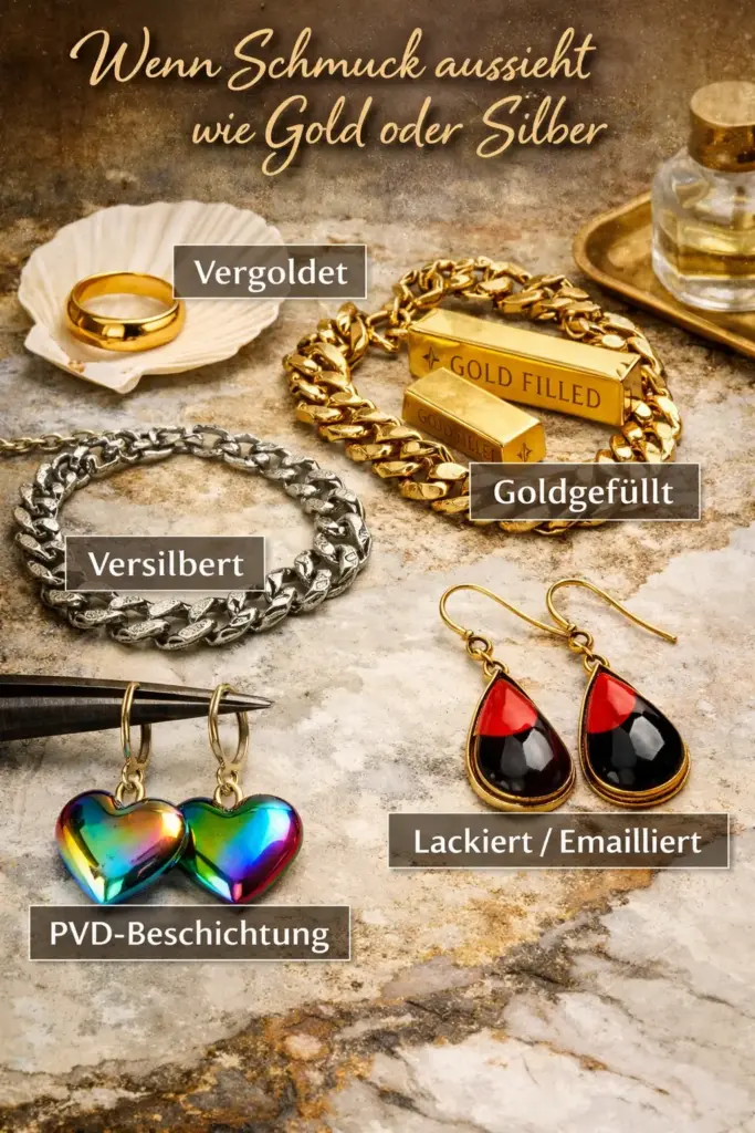 Woraus besteht unechter Schmuck Beschichtungen