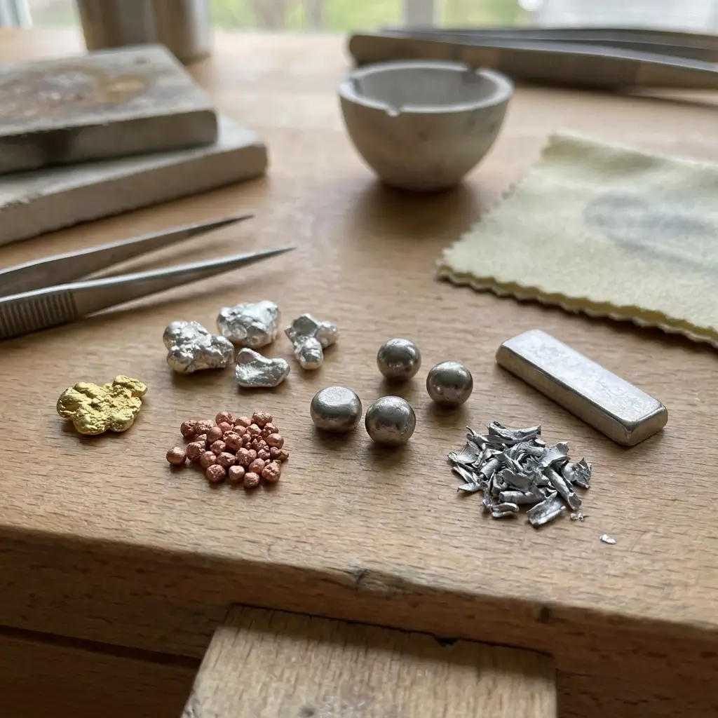 Schmuck Stempel AU unterschiedliche Metalle